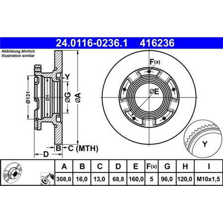 24.0116-0236.1 Brake Disc ATE