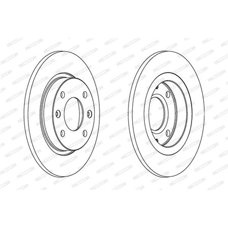 DDF059 Bromsskiva FERODO