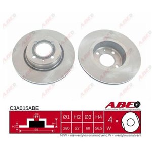 C3A015ABE Тормозной диск ABE - Top1autovaruosad