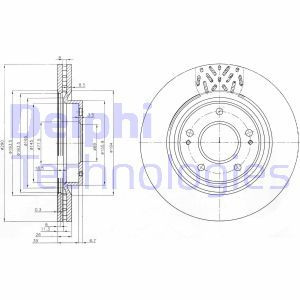 BG4034 Тормозной диск DELPHI     