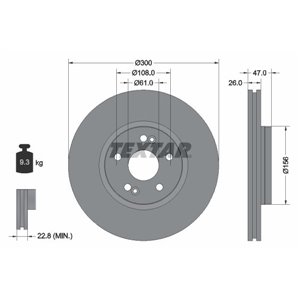 92119003 Тормозной диск TEXTAR - Top1autovaruosad