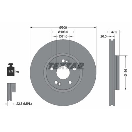 92119003 Brake Disc TEXTAR