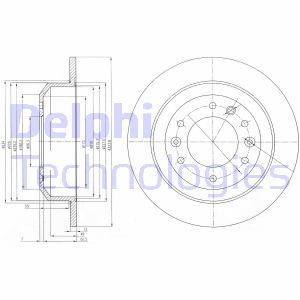 BG4138 Тормозной диск DELPHI - Top1autovaruosad