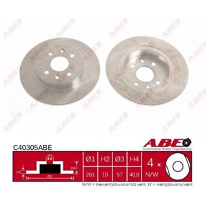 C40305ABE Brake Disc ABE - Top1autovaruosad