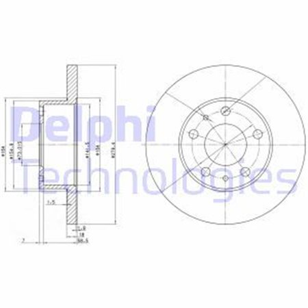 BG2845 Brake Disc DELPHI