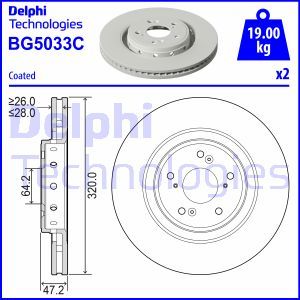 BG5033C Тормозной диск DELPHI     