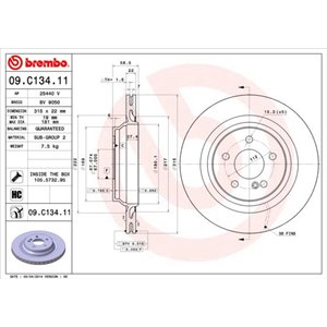 09.C134.11 Jarrulevy BREMBO - Top1autovaruosad