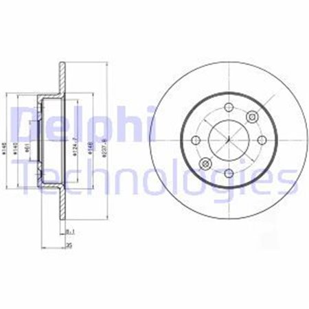 BG2258 Тормозной диск DELPHI