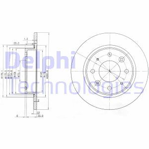 BG3336 Тормозной диск DELPHI     