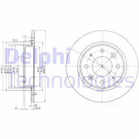 BG3336 Brake Disc DELPHI