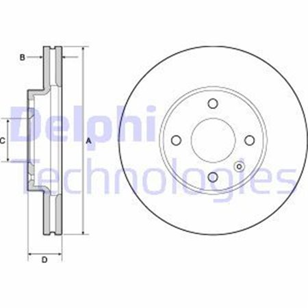 BG4671C Bromsskiva DELPHI