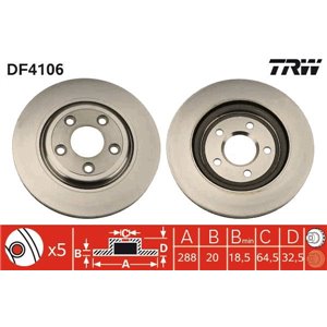 DF4106 Тормозной диск TRW - Top1autovaruosad
