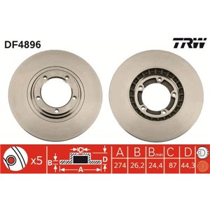 DF4896  Brake disc TRW 