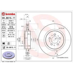 09.8615.11 Jarrulevy BREMBO - Top1autovaruosad