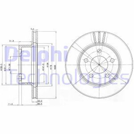 BG3532 Brake Disc DELPHI