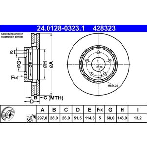 24.0128-0323.1 Тормозной диск ATE - Top1autovaruosad