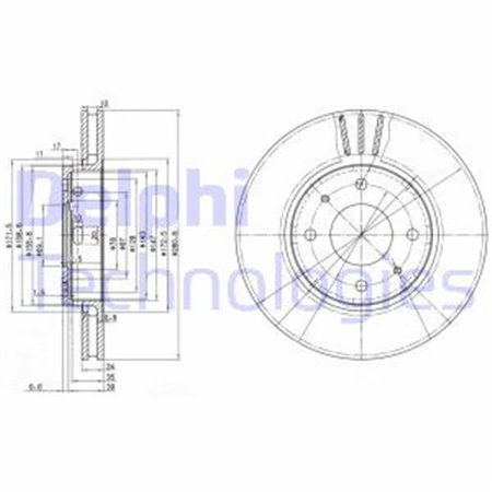 BG3501C Bromsskiva DELPHI