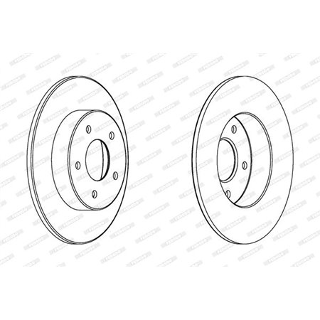 DDF1383  Brake disc FERODO 