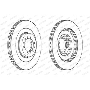 DDF1212  Brake disc FERODO 