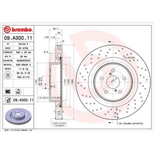 09.A300.11 Тормозной диск BREMBO     