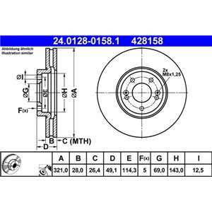 24.0128-0158.1 Тормозной диск ATE - Top1autovaruosad
