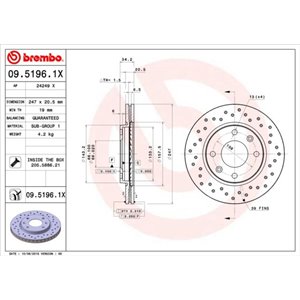 09.5196.1X  Piduriketas BREMBO 