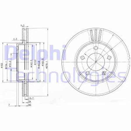 BG3792 Brake Disc DELPHI