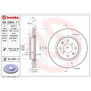 09.C934.11 Jarrulevy BREMBO - Top1autovaruosad