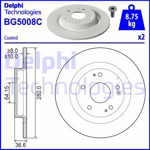 BG5008C Тормозной диск DELPHI     