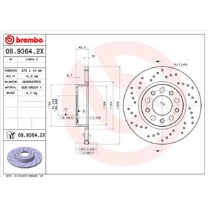 08.9364.2X Jarrulevy BREMBO - Top1autovaruosad