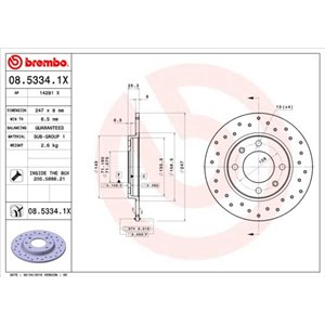 08.5334.1X Тормозные диски BREMBO     