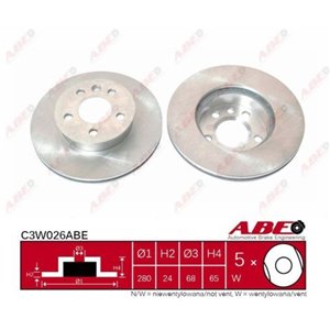 C3W026ABE  Brake disc ABE  - Top1autovaruosad