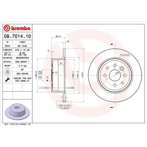 08.7014.10 Тормозной диск BREMBO - Top1autovaruosad