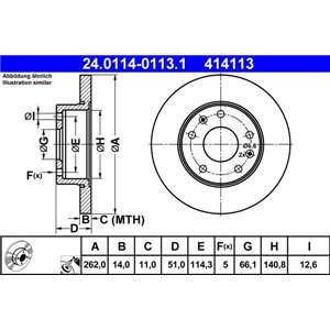 24.0114-0113.1 Тормозной диск ATE - Top1autovaruosad