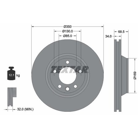 92121700 Brake Disc TEXTAR