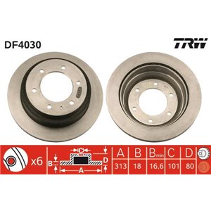 DF4030 Brake Disc TRW - Top1autovaruosad