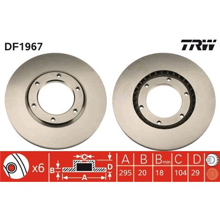 DF1967 Тормозной диск TRW