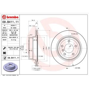 09.B411.11  Brake disc BREMBO 