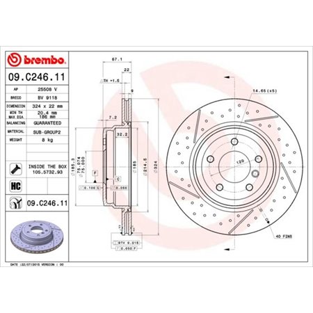 09.C246.11 Brake Disc BREMBO