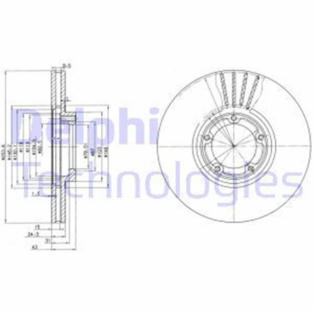 BG3365 Brake Disc DELPHI