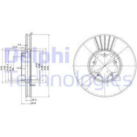 BG3676 Brake Disc DELPHI