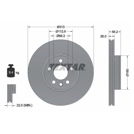 92109905 Brake Disc TEXTAR