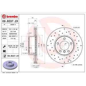 09.B337.2X Jarrulevy BREMBO - Top1autovaruosad