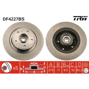 DF4227BS Brake Disc TRW - Top1autovaruosad