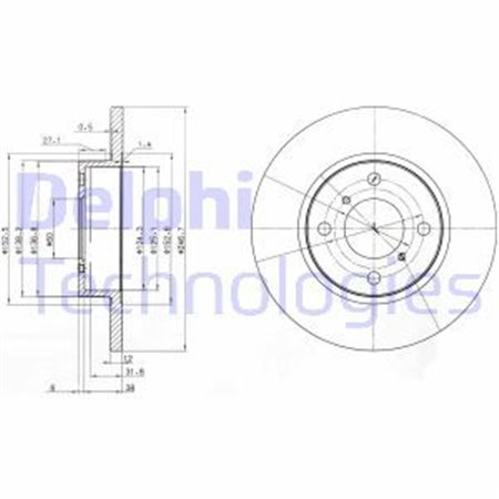 BG3769 Bromsskiva DELPHI