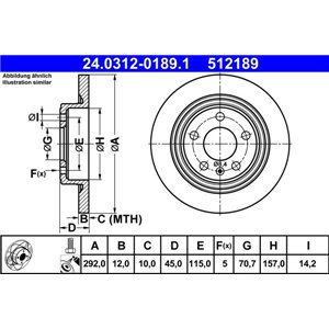 24.0312-0189.1 Brake Disc ATE - Top1autovaruosad