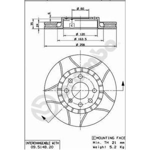 09.5148.76 Тормозные диски BREMBO     