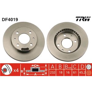 DF4019 Тормозной диск TRW     