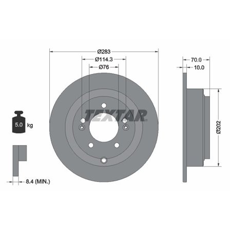 92244403 Brake Disc TEXTAR