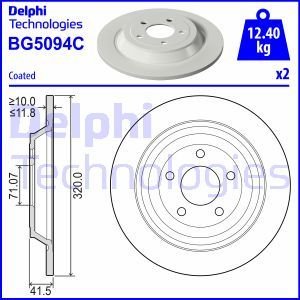 BG5094C Тормозной диск DELPHI     